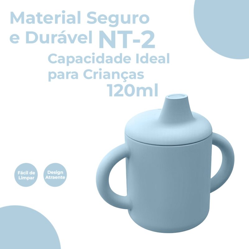 Copo de Silicone Life NT-2 120ml para Criança/Bebê Azul