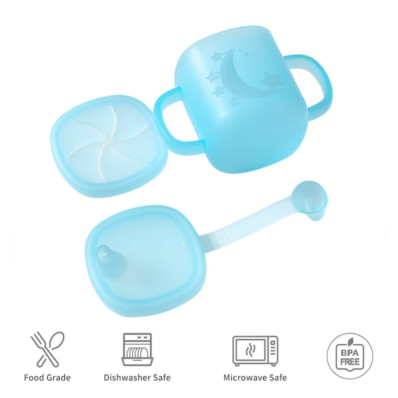 Copo Silicone Alça Dupla Life NT3 10oz Criança/Bebê Azul