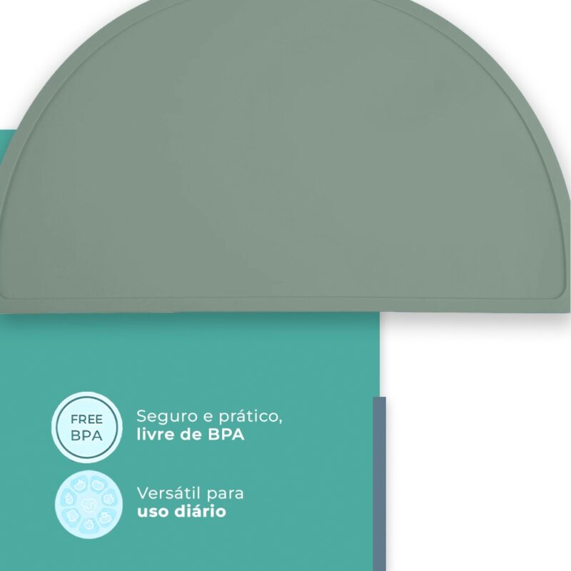 Tapete de Silicone Mesa Life NT-5 p/Refeição Bebê Verde
