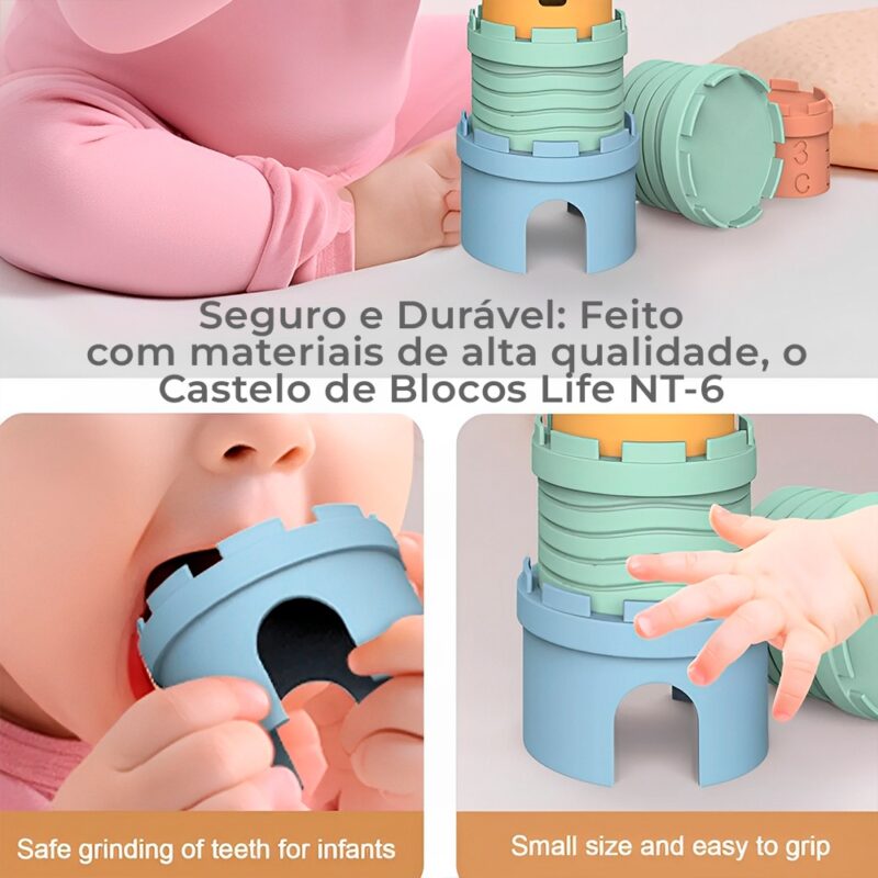 Castelo de Blocos Life NT-6 Brinquedo Educativo Empilhar