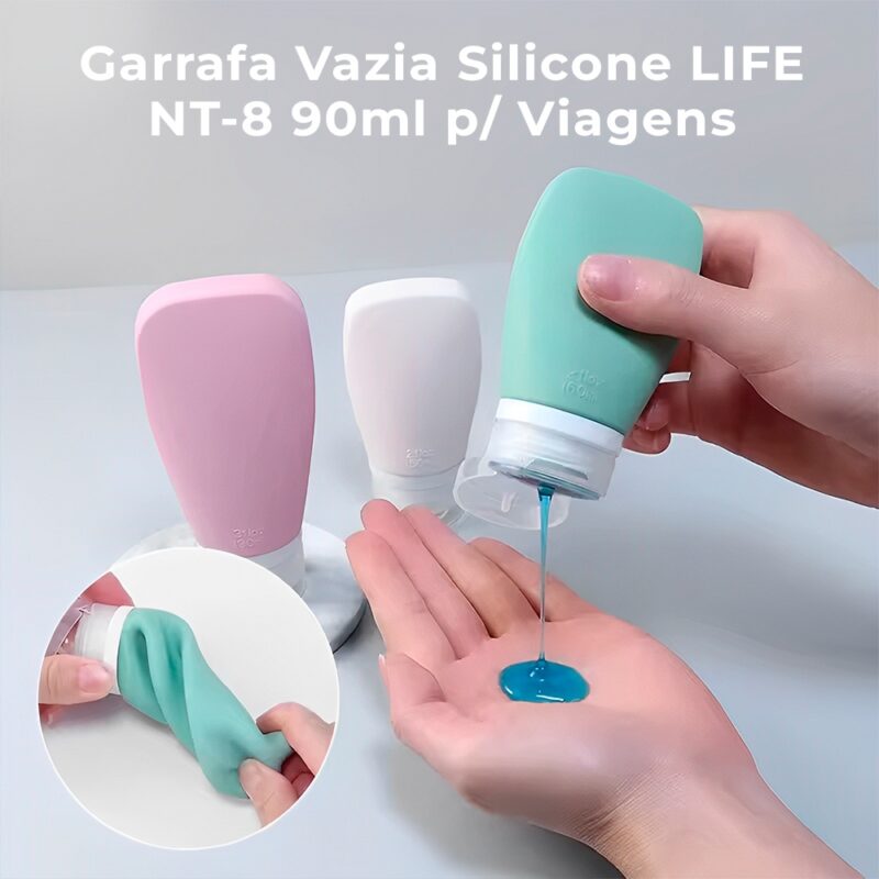 Garrafa Vazia Silicone Life NT-8 90ml Viagens 4 unidades