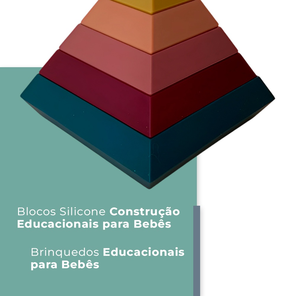 Bloco Silicone Life NT17 Construção Educativa Empilhável