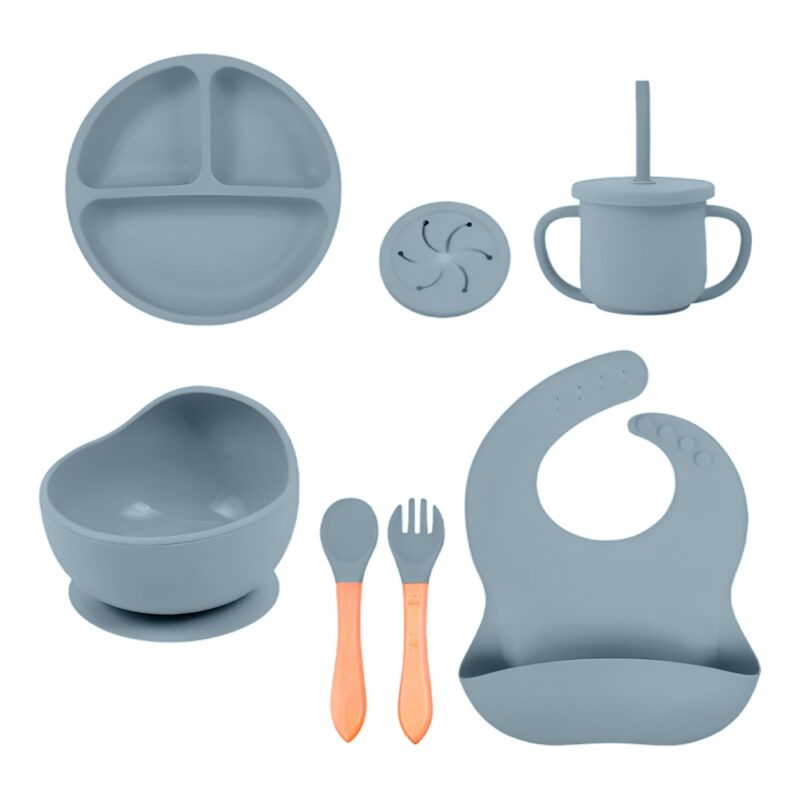 Combo de Silicone Life NT-28 Introdução Alimentar Azul