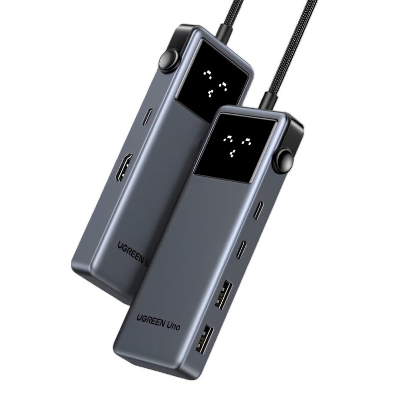 Hub Usb-C Uno Ugreen 6 em 1 Pd100W Hdmi 4K/60Hz Preto