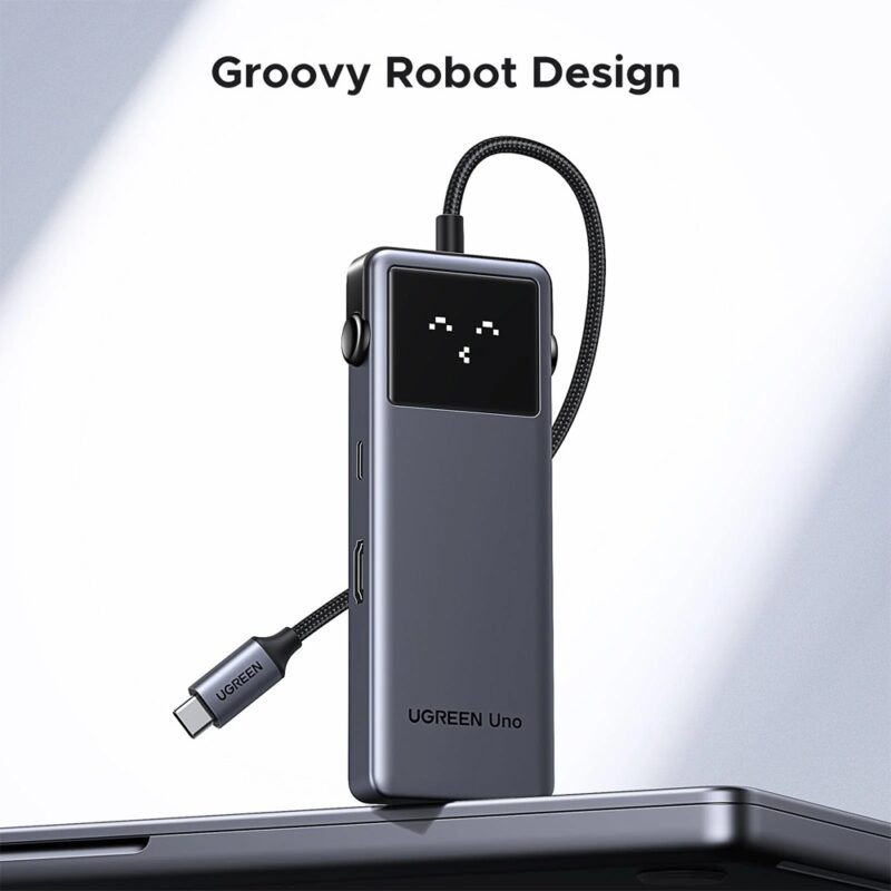Hub Usb-C Uno Ugreen 6 em 1 Pd100W Hdmi 4K/60Hz Preto