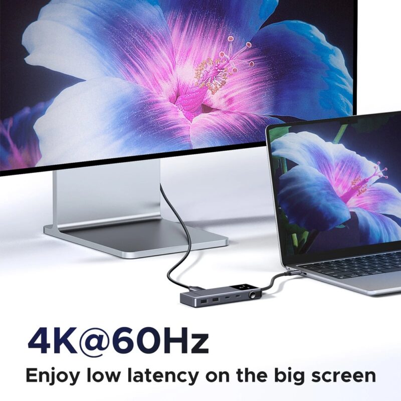 Hub Usb-C Uno Ugreen 6 em 1 Pd100W Hdmi 4K/60Hz Preto