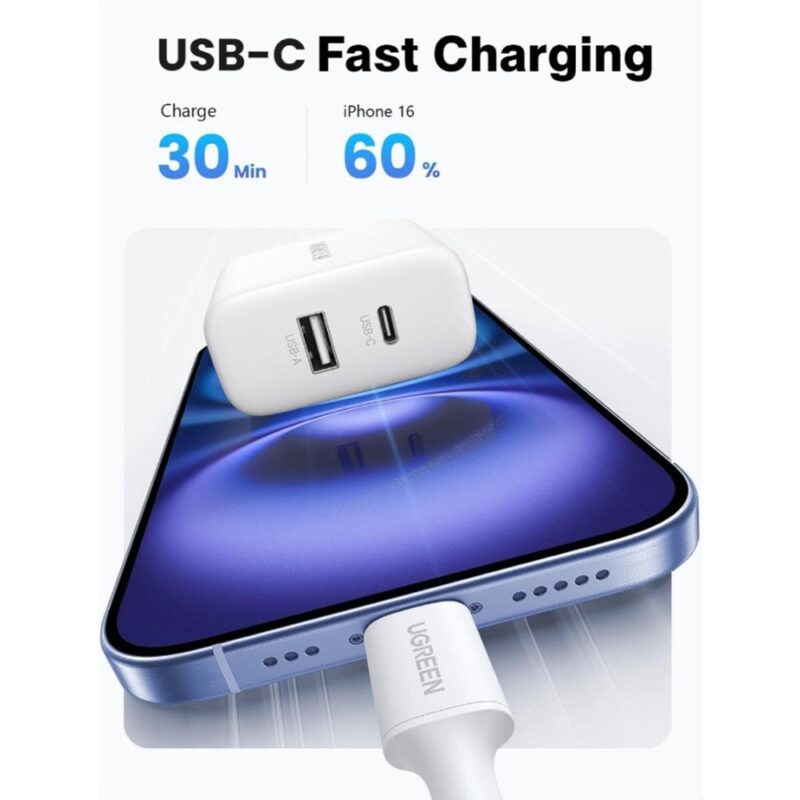 Carregador Usb A/C Ugreen Máx. 20W Branco