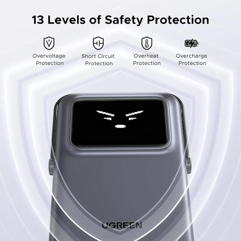 Power Bank Magnética Ugreen Uno 5000mAh Magsafe Preta
