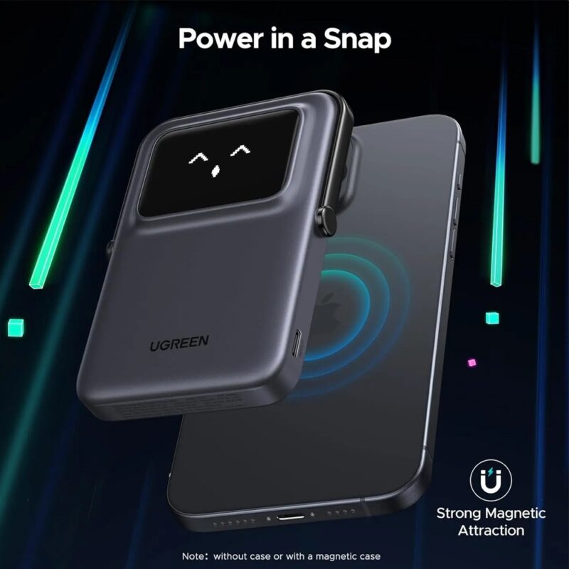 Power Bank Magnética Ugreen Uno 5000mAh Magsafe Preta