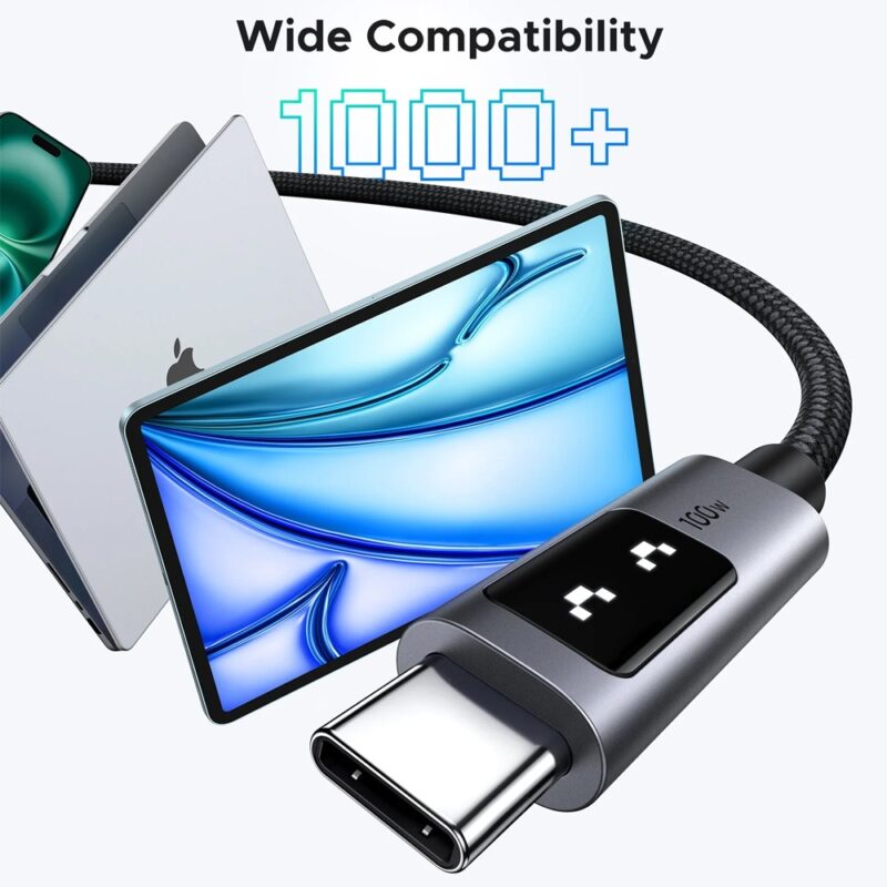 Cabo Usb C Ugreen Uno 480Mbs Máx. 100W 2Metros Preto