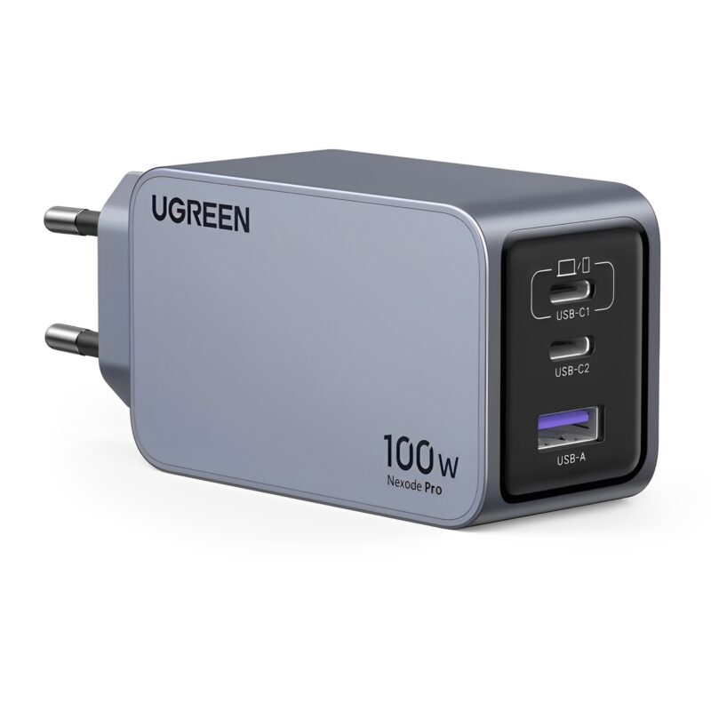 Carregador Usb A/C Ugreen Nexode Pro 100W + Cabo Cinza