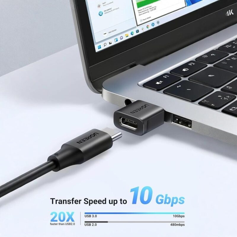 Adaptador Usb A p/Usb C Ugreen 10Gbps Pcacote 2un Preto