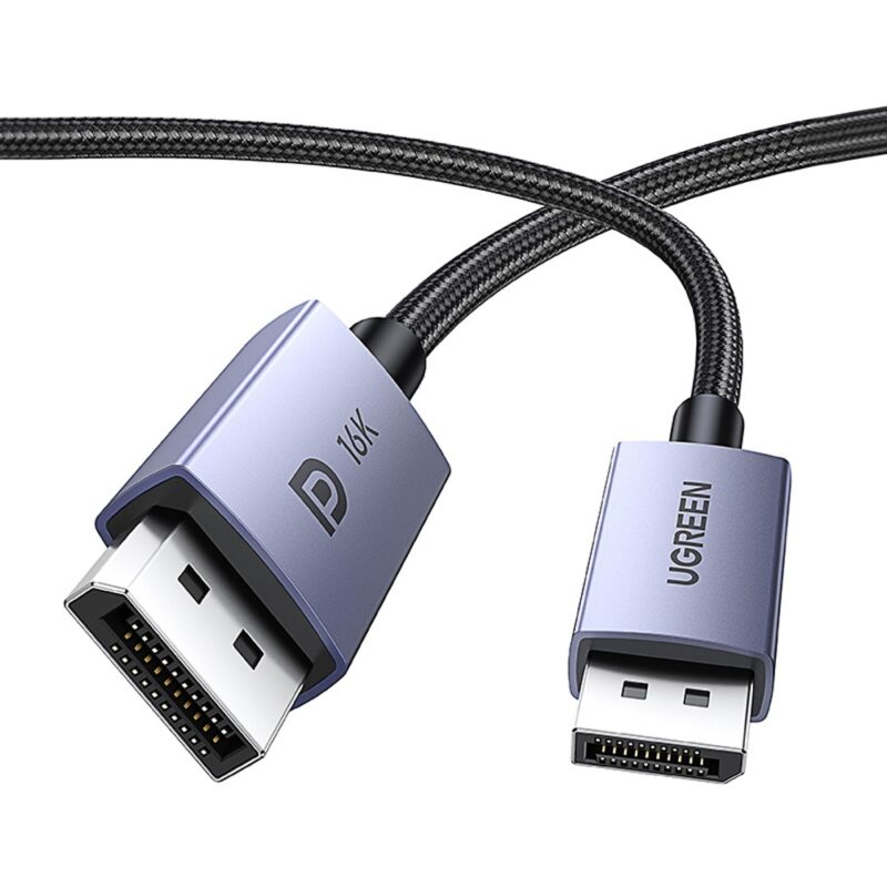 Cabo DisplayPort 2.1 Ugreen Macho 16-30Hz 2Metros Preto