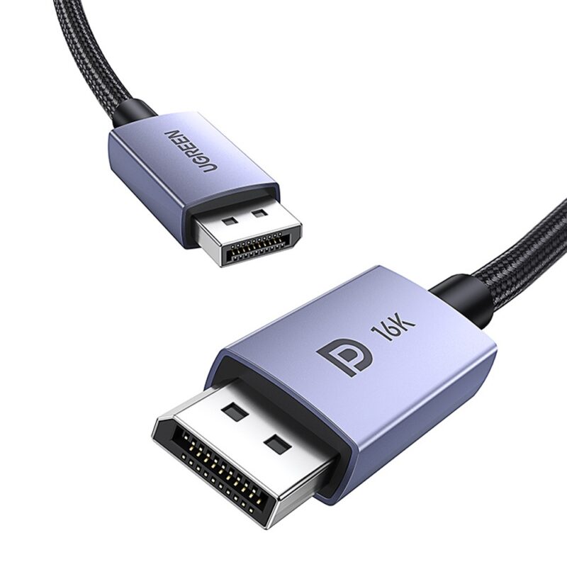 Cabo DisplayPort 2.1 Ugreen Macho 16-30Hz 2Metros Preto