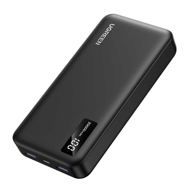 Power Bank 20000mAh Ugreen Usb A/C Máx. 22.5W Preta