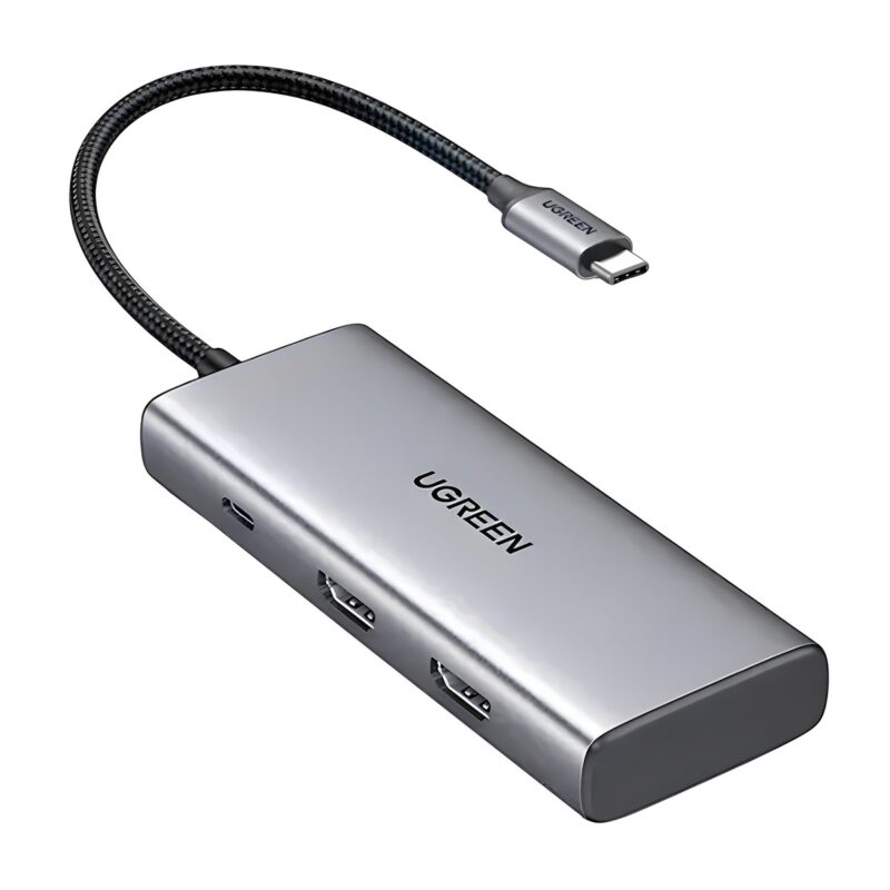 Hub Usb C Ugreen 7 in 1 Portas Hdmi Usb-A PD 100W Cinza