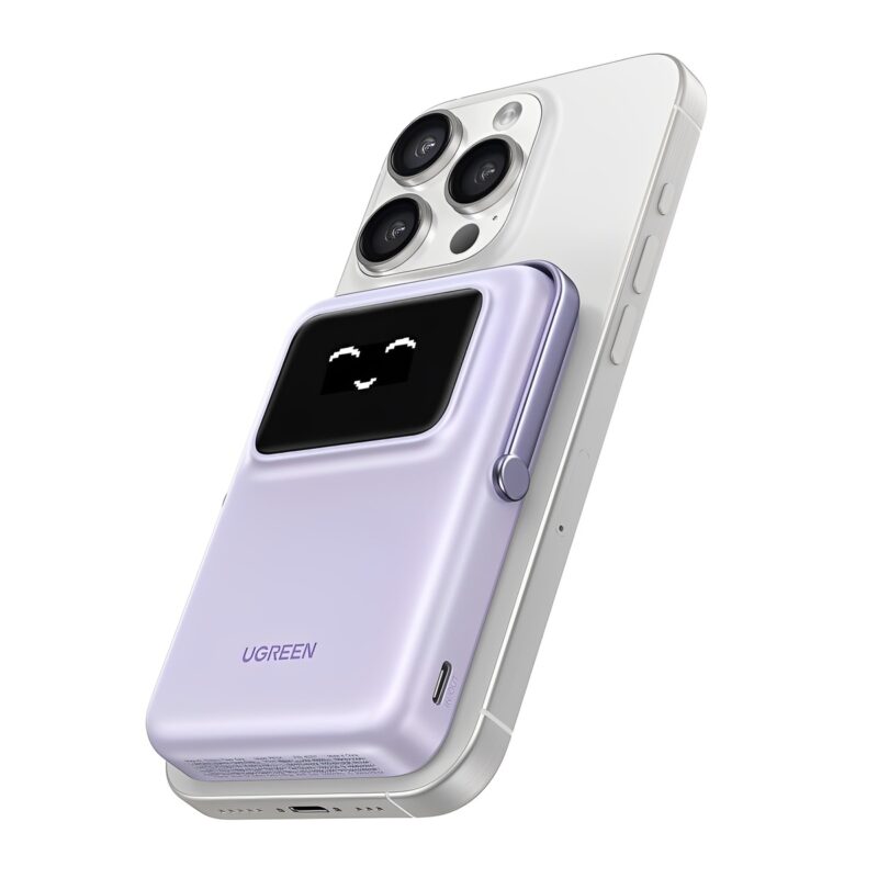 Power Bank Magnética Ugreen Uno 10000mAh Máx. 20W Roxo