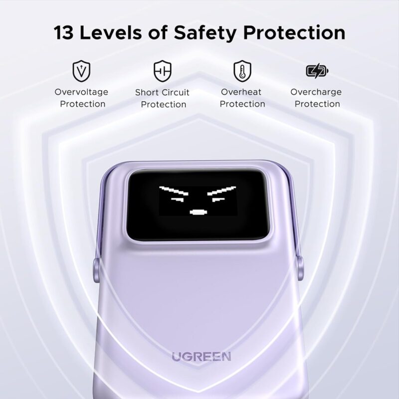 Power Bank Magnética Ugreen Uno 10000mAh Máx. 20W Roxo