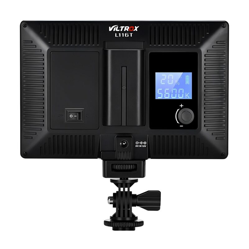 Painel Luz Led Viltrox L116T Foto/Vídeo p/Câmera Preto