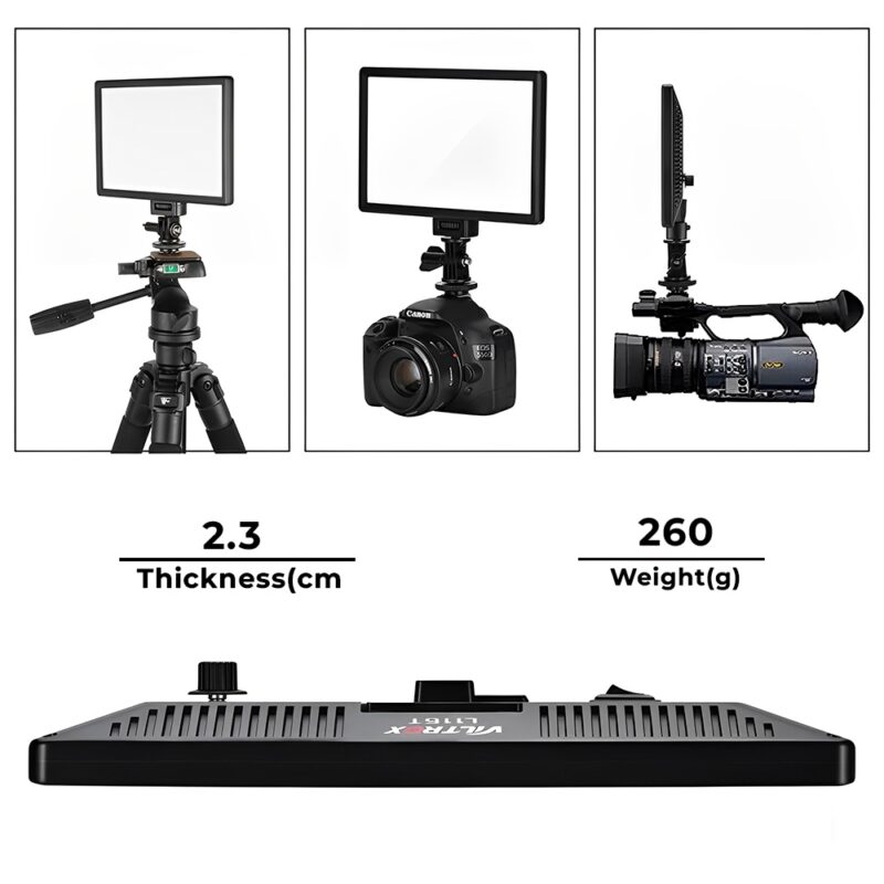 Painel Luz Led Viltrox L116T Foto/Vídeo p/Câmera Preto