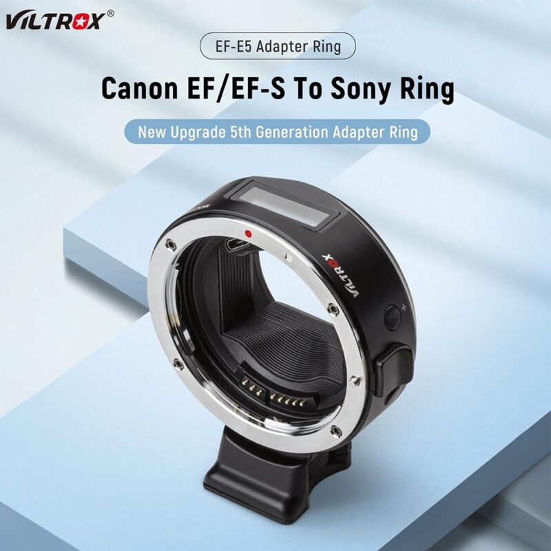 Adaptador Montagem Lente Viltorx EF-E5 p/Câmera Preto