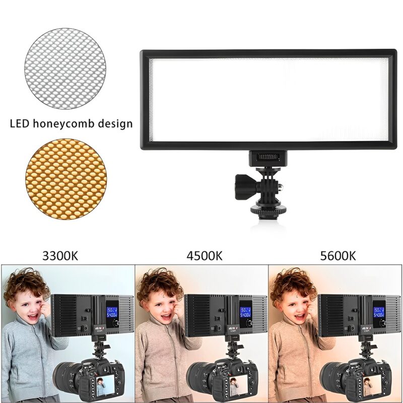 Painel Luz Led Viltrox L132T de 0,78 pol. p/Câmera Preto