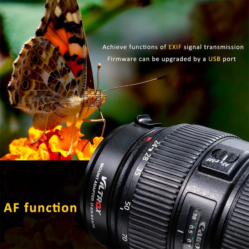 Adaptador Montagem Lente Viltorx EFEOS M2 p/Câmera Preto