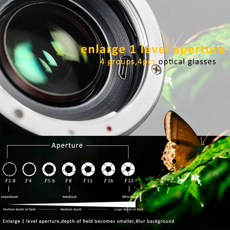 Adaptador Montagem Lente Viltorx EFEOS M2 p/Câmera Preto