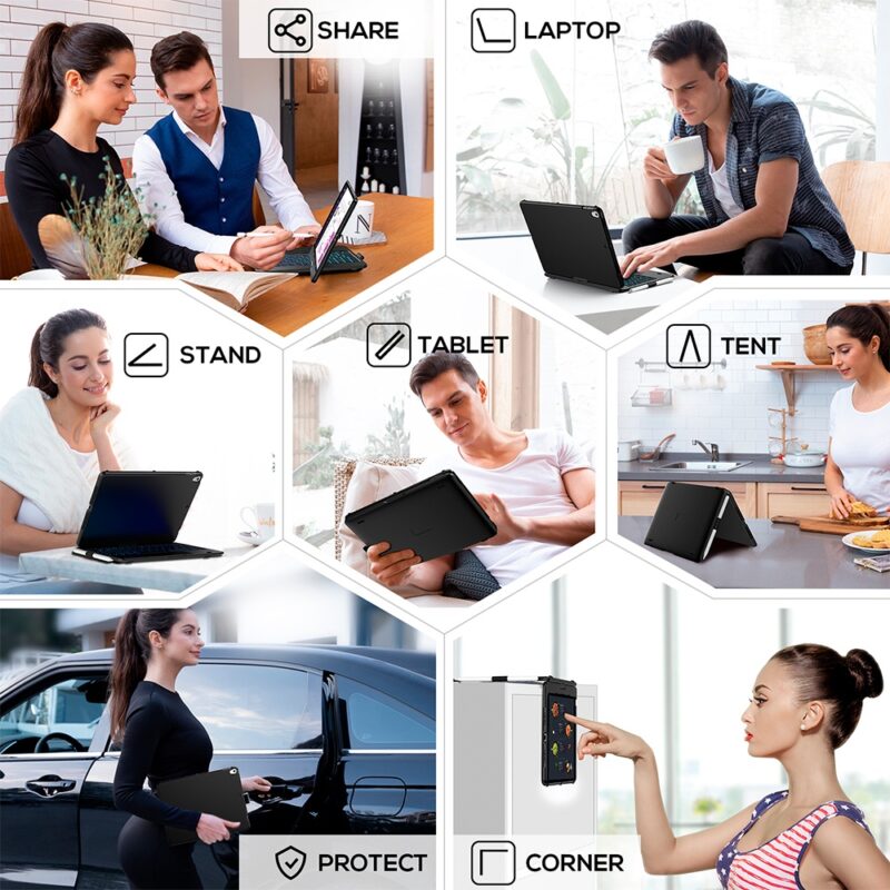 Capa Teclado Type Case para iPad 10.2 e 10.5 pol. Preta