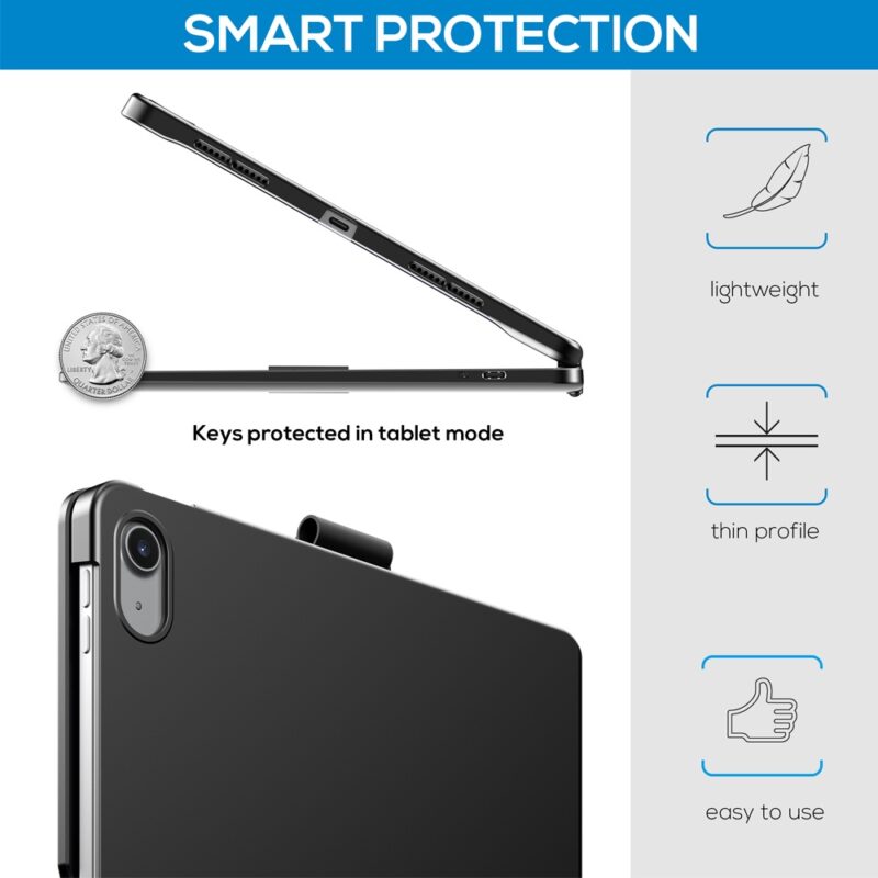 Capa Teclado Type Case Ipad Trackpad Multi-Touch Preta