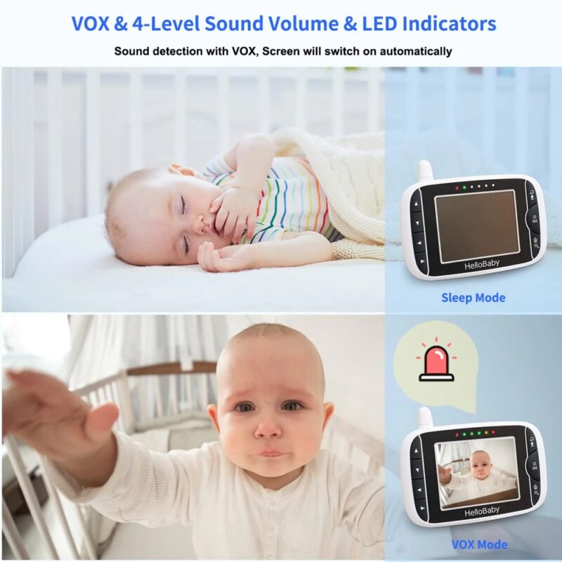 Babá Eletrônica HelloBaby Hb65-2 Monitor Bebê 3.2 Branco
