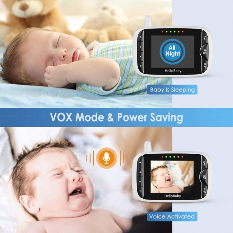 Babá Eletrônica HelloBaby Hb66Pro Monitor Bebê 3.2 White