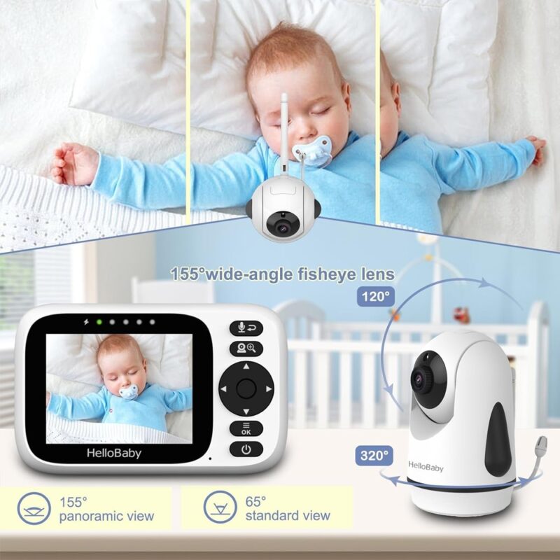 Babá Eletrônica HelloBaby Hb6339 Monitor Bebê 3.2 Branco