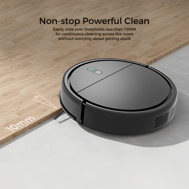 LIFE Robô Aspirador de Pó Inteligente Robot Vacuum Preto