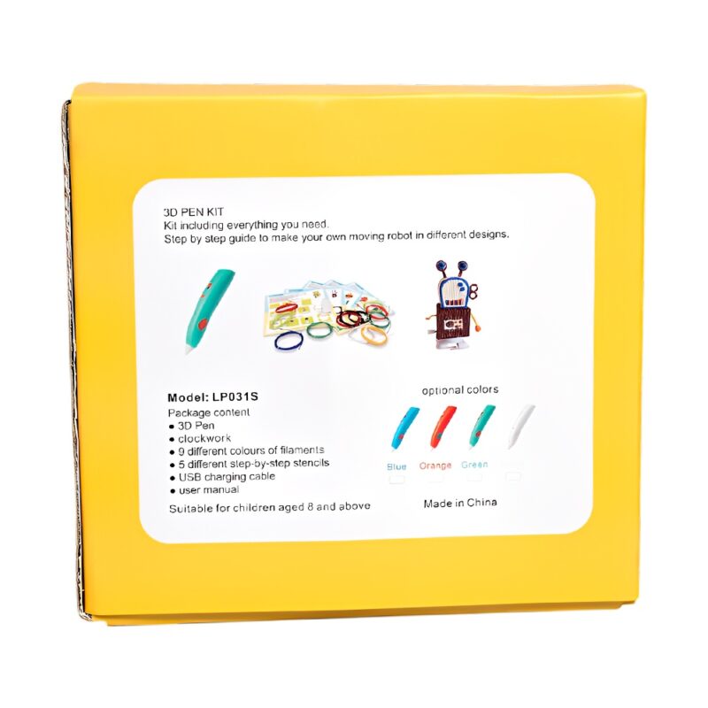 Caneta 3D Jer Lp031s Tela Oled Desenho Impressão Verde