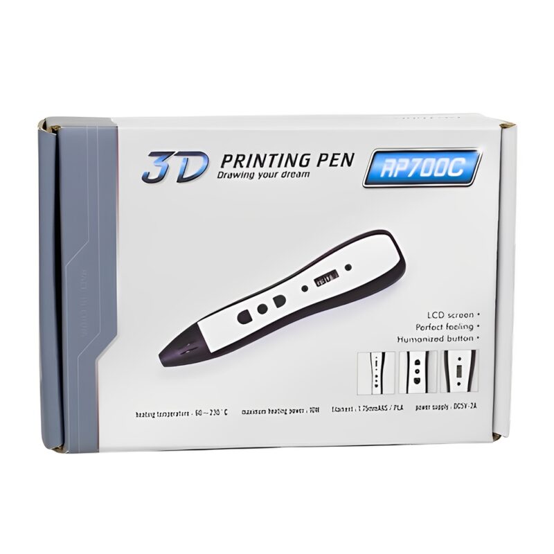Caneta 3D Jer Rp700c Tela Oled Desenho Impressão Branca
