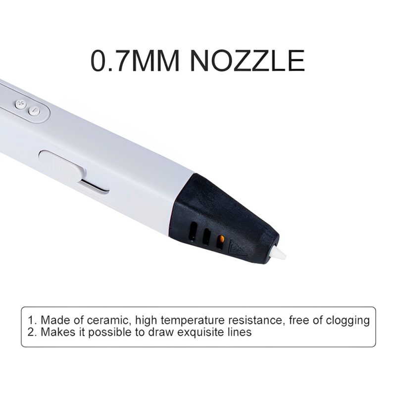 Caneta 3D Rp800a Jer Tela Oled Desenho Impressão Branca