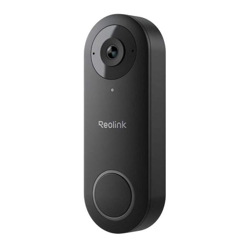Câmera Externa Campainha Reolink WiFi 2K Com Fio Preta