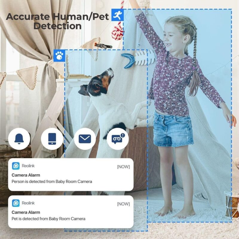 Câmera de Segurança Reolink E1 WiFi App Celular Branca