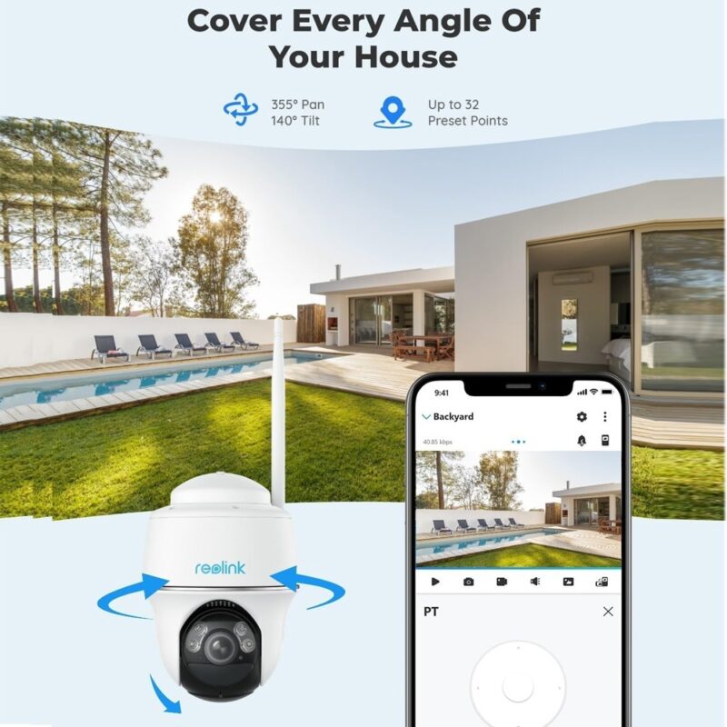 Câmera Segurança Reolink Argus PT 5Mp Dual Band Branca