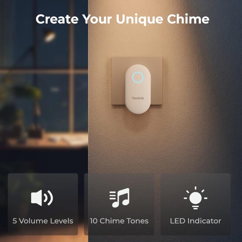 Reolink Chime para Campainha de Vídeo App Celular Branca