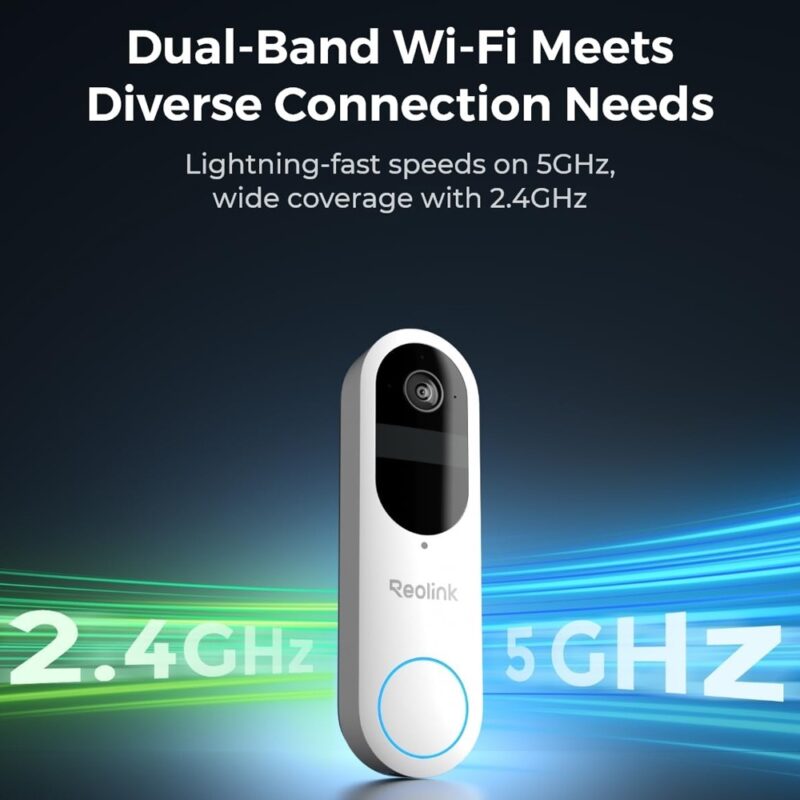 Câmera Campainha de Vídeo Reolink 2K Wi-Fi com Bateria