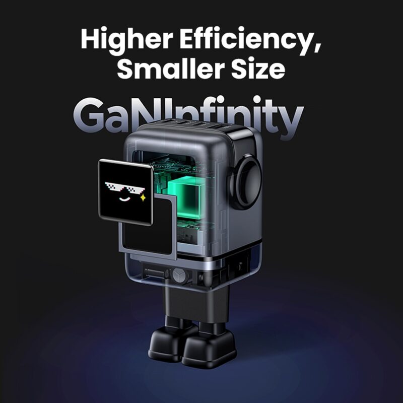 Carregador Usb C/A Ugreen Robot Uno Máx. 100W Preto