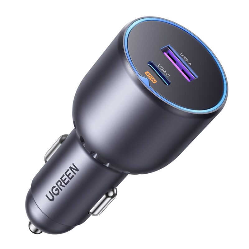 Carregador Usb Carro Ugreen Usb A/C Máx. 63W Preto