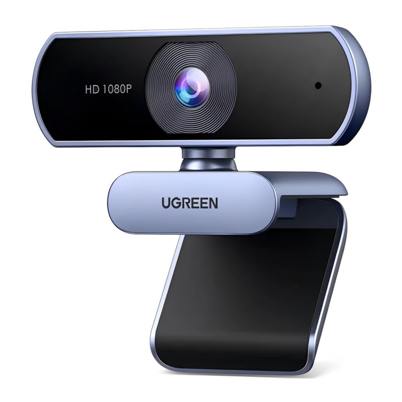 Câmera Webcam Ugreen Hd 1080p 30Fps Preto/Cinza