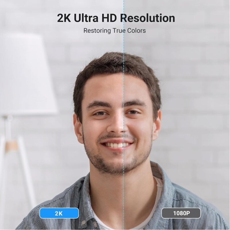 Câmera Webcam Ugreen 2k Full Hd 1080p p/Pc Preta