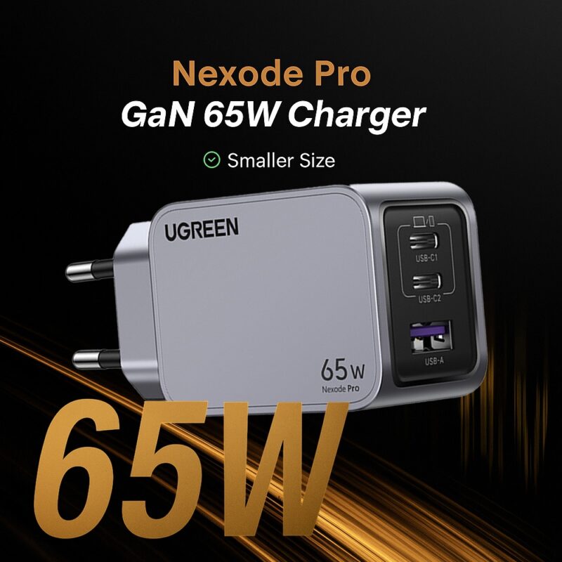 Carregador Usb A/C Ugreen Nexode Pro 65W + Cabo Cinza