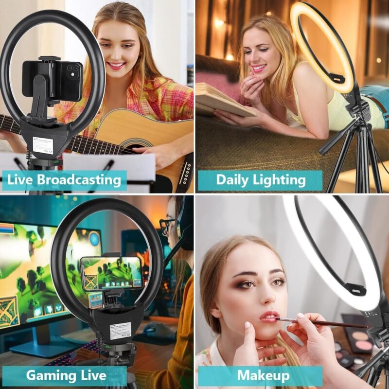 Tripe/Bastão Selfie Sensyne 50", Luz Led Ring 10" Preto