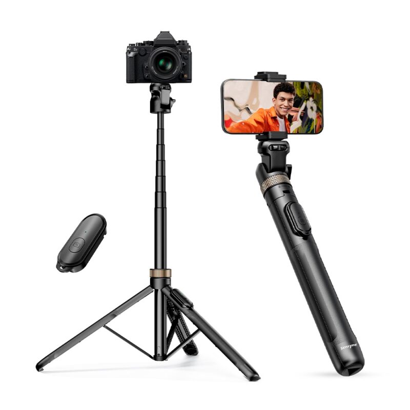 Tripé/Bastão Extensível Selfie Sensyne 72" Celular Preto