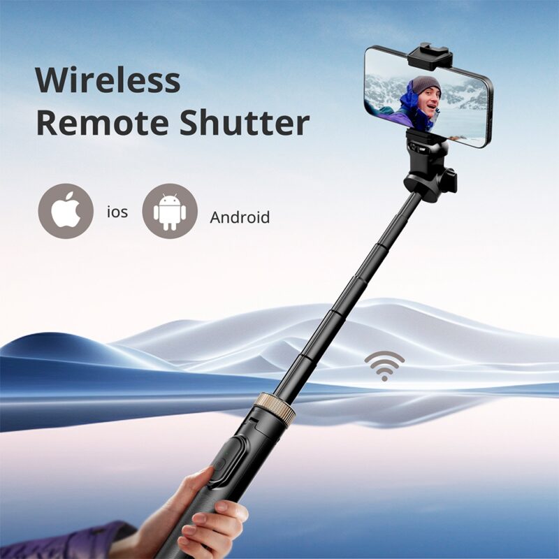 Tripé/Bastão Extensível Selfie Sensyne 72" Celular Preto